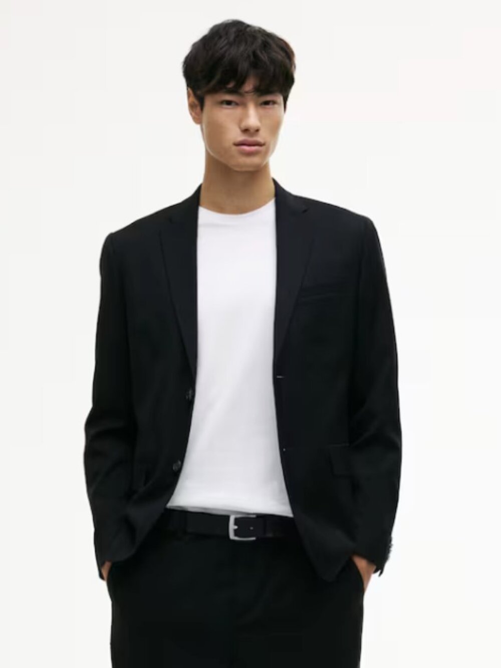 H&M Black Slim Fit Suit Jacket & Vest 46R